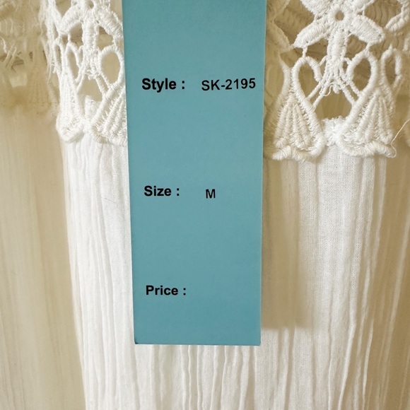 Solitaire Swim white lace maxi beach sun dress NWT medium - Picture 4 of 7